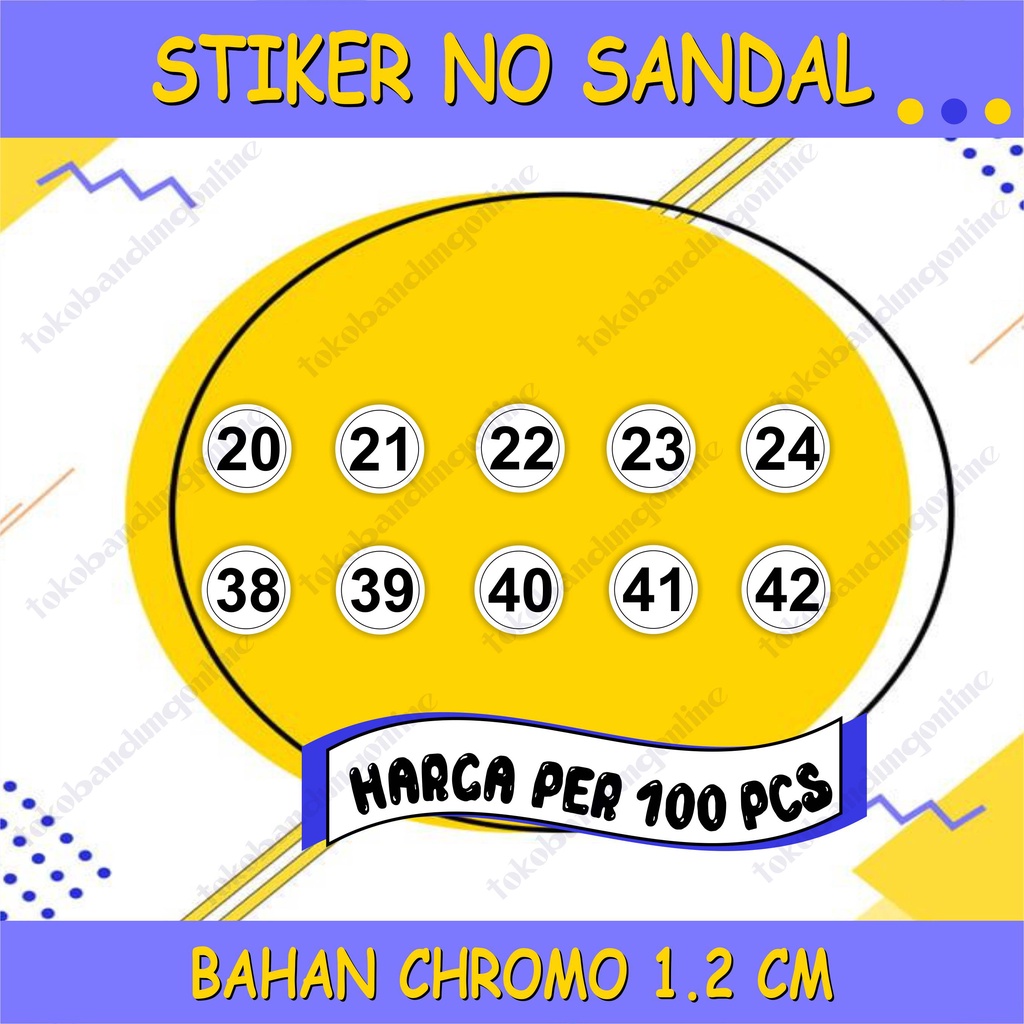 Stiker Label No Sandal | Stiker No Size Sepatu