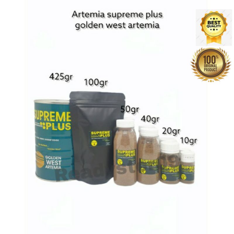 Artemia SUPREME PLUS 10gr, 20gr, 40gr, 50gr, GOLDEN WEST ARTEMIA ORIGINAL 100%