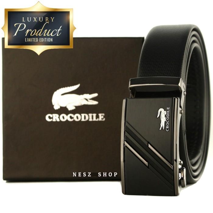 Nay / Cod Gesper Belt Ikat Pinggang Kulit Pria Asli Import Crocodile Cr75 Berkualitas Terbaik Dan Be