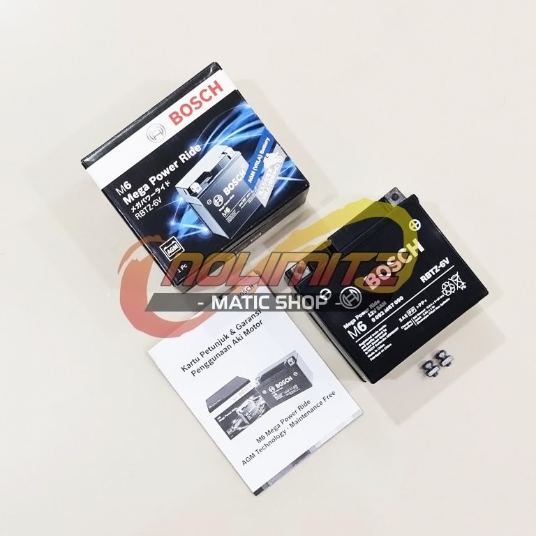 Accu Aki Kering Motor Bosch RBTZ-6V Vario CBR CB Satria FU 150 PCX 125