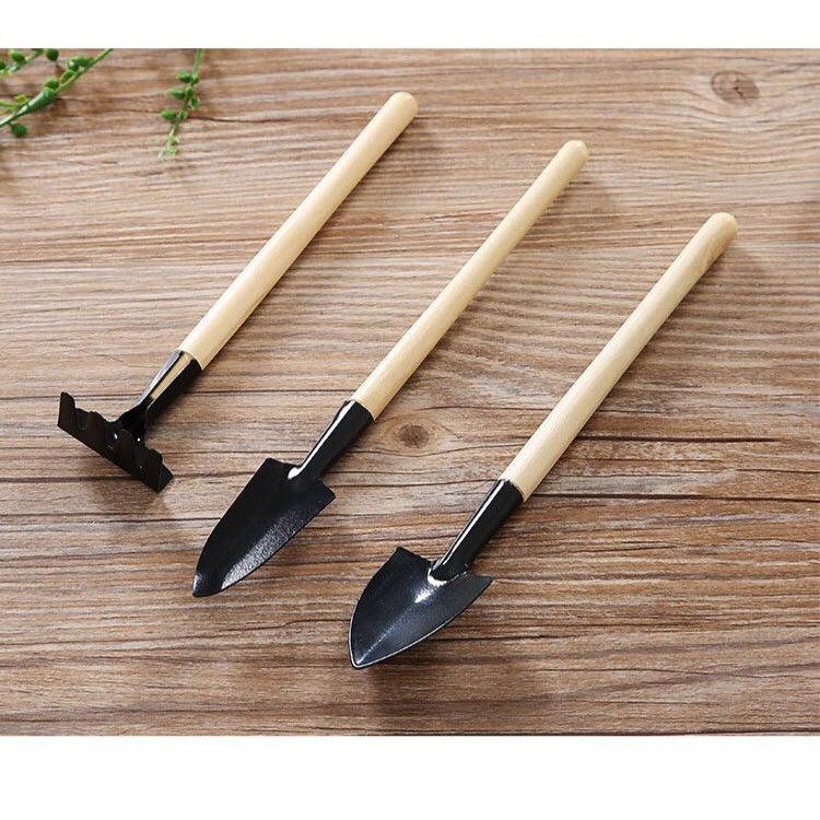 LDS SS06 Set Sekop Garpu Cangkul Mini 3 in 1 / Alat Berkebun / Garden Tools Ukuran Kecil