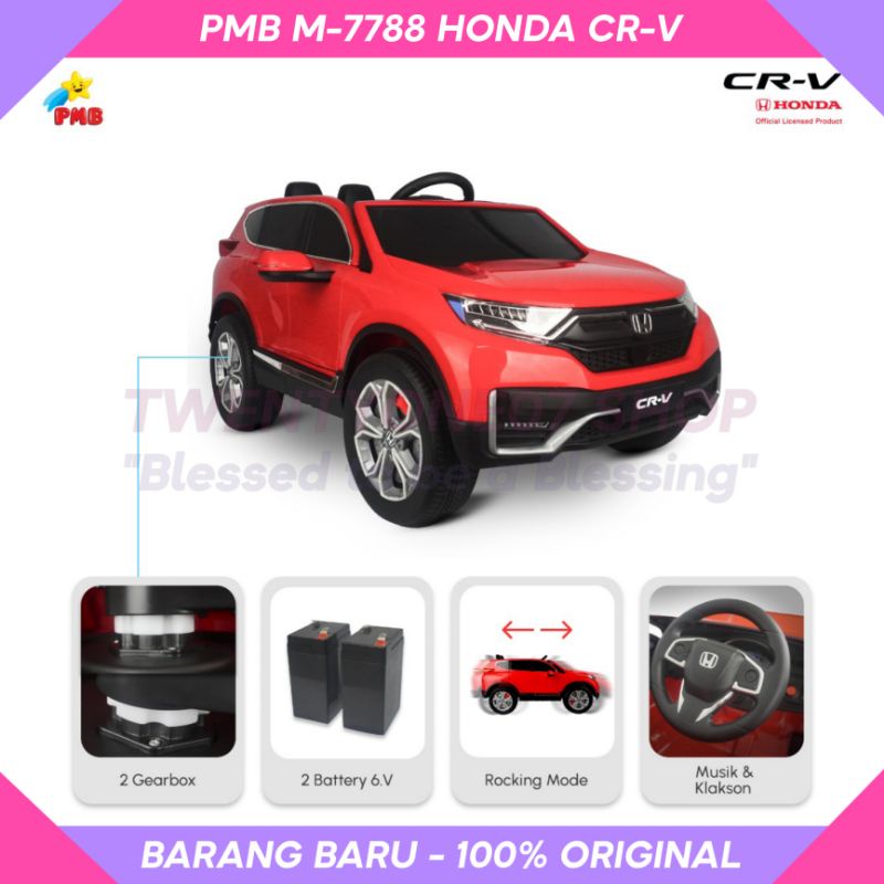 Mainan Mobil Aki Anak PMB M-7788 M7788 Honda CR-V Double Gearbox