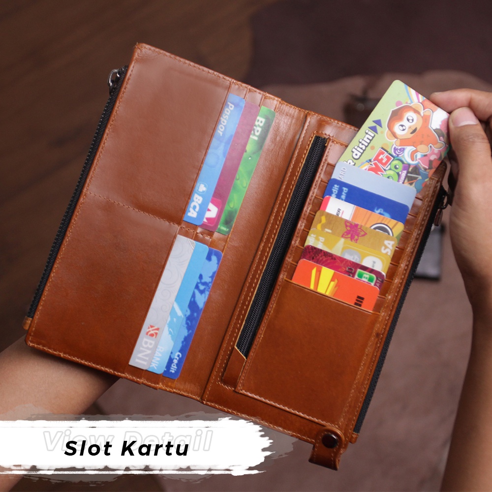 Dompet Kulit Wanita Dompet Kartu Wanita Lipat Kulit Sapi Asli Original AD01 Model Lipat Merk Alice Leather KUALITAS TERJAMIN MEMUASKAN