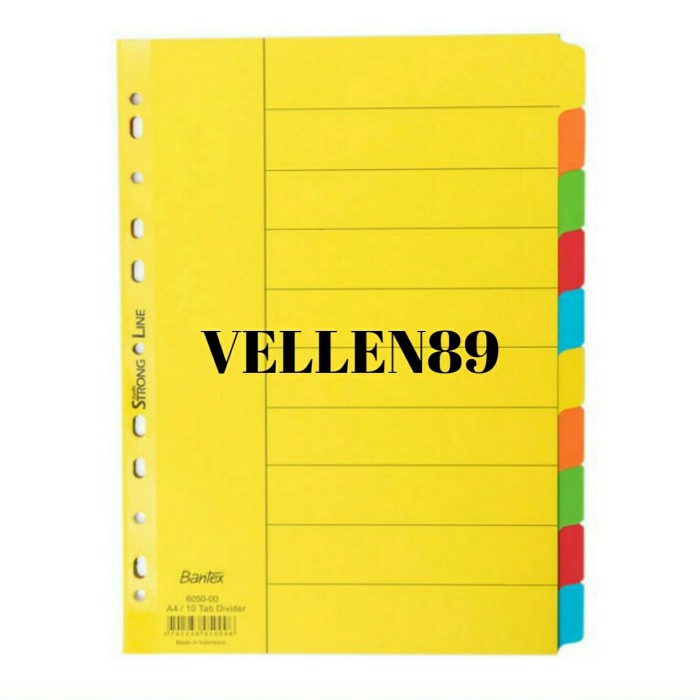 

Kusus Hari Ini Divider A4 - Karton 10 Pages (10 Warna) Merk Bantex 6050 Bagus