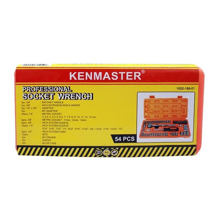 Kunci Scok 54pcs - Kenmaster Kunci Sok/Sock Kunci Shock Socket Wrench Set