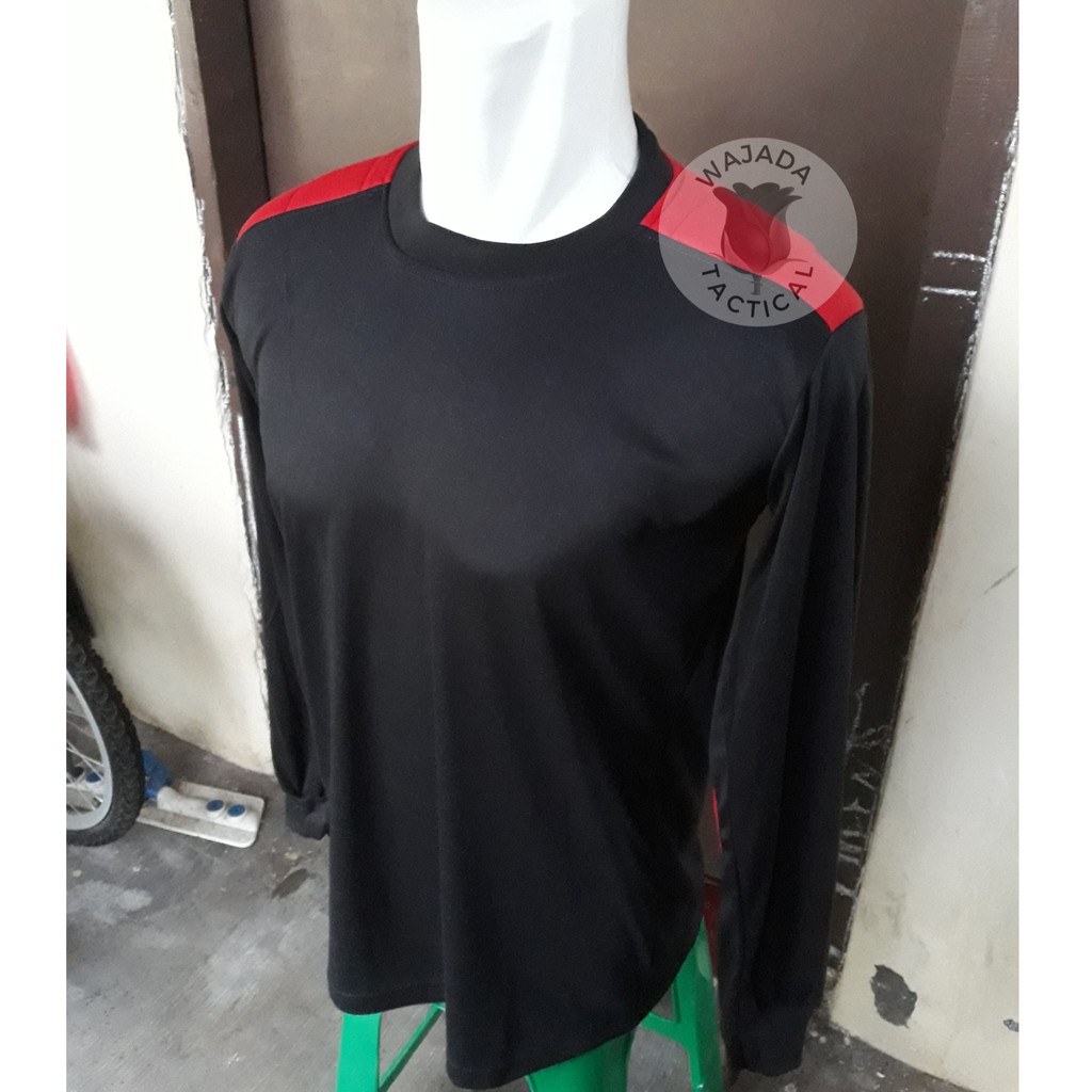 Kaos PDL Hitam Pramuka TNI Kaos Panjang Busa Security Linmas PMR