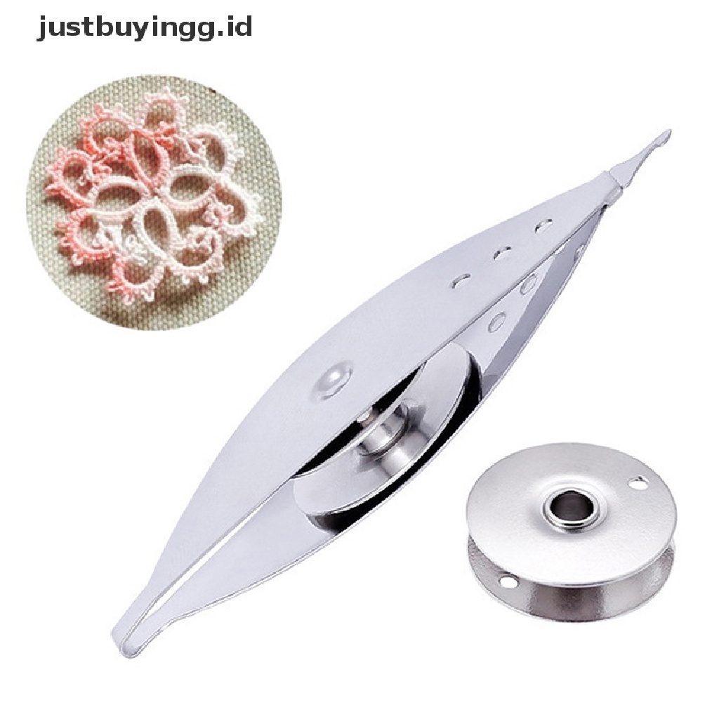 1pc Tatting Shuttle Bahan Metal Untuk Alat Tenun Renda Tangan