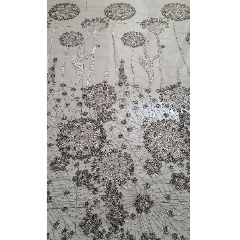 kain tulle bordir swarozky/bahan kebaya/brokat/tile bordir/ tile3d