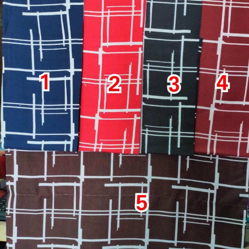 kain katun rayon kotak kotak