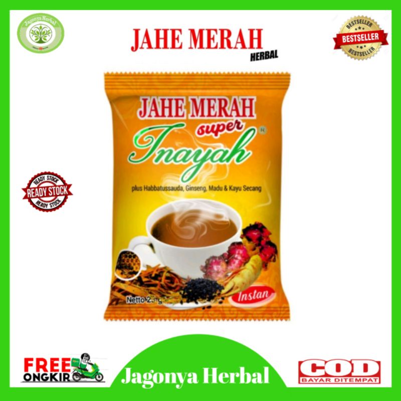 

JAHE MERAH SUPER INAYAH 1 SACHET AMH (HABBATUSAUDA+GINGSENG)