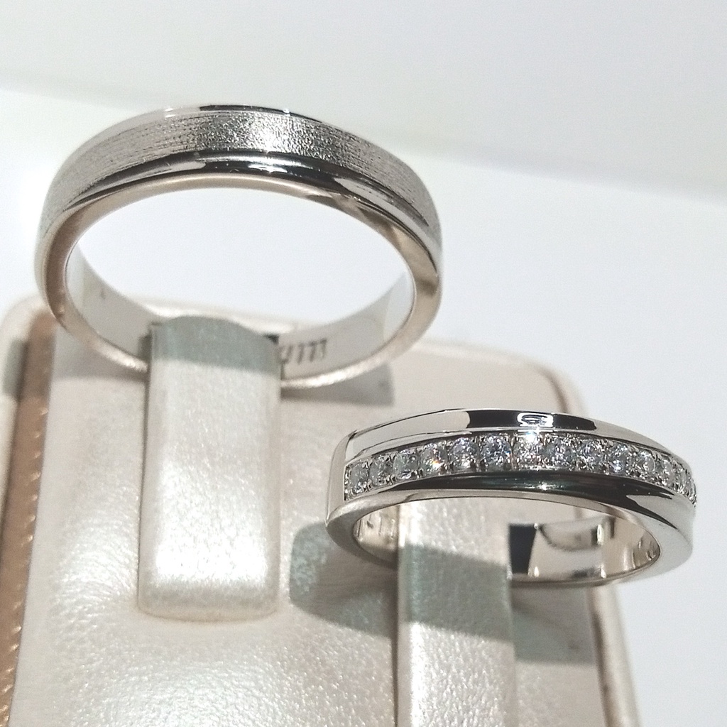 Cincin Nikah Couple Perak Asli Ukir Nama A75