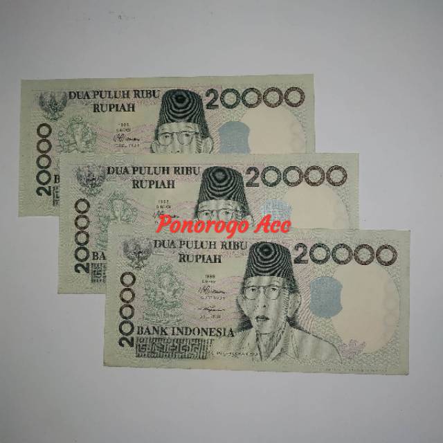 (GRESS/UNC) Uang kuno 20000 rupiah kihajar dewantara tahun 1998 rp 20rb rupiah kihajar dewantara