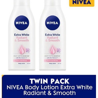 ►NIVEA Body Care Extra White Radiant & Smooth Lotion 400ml - 2 pcs