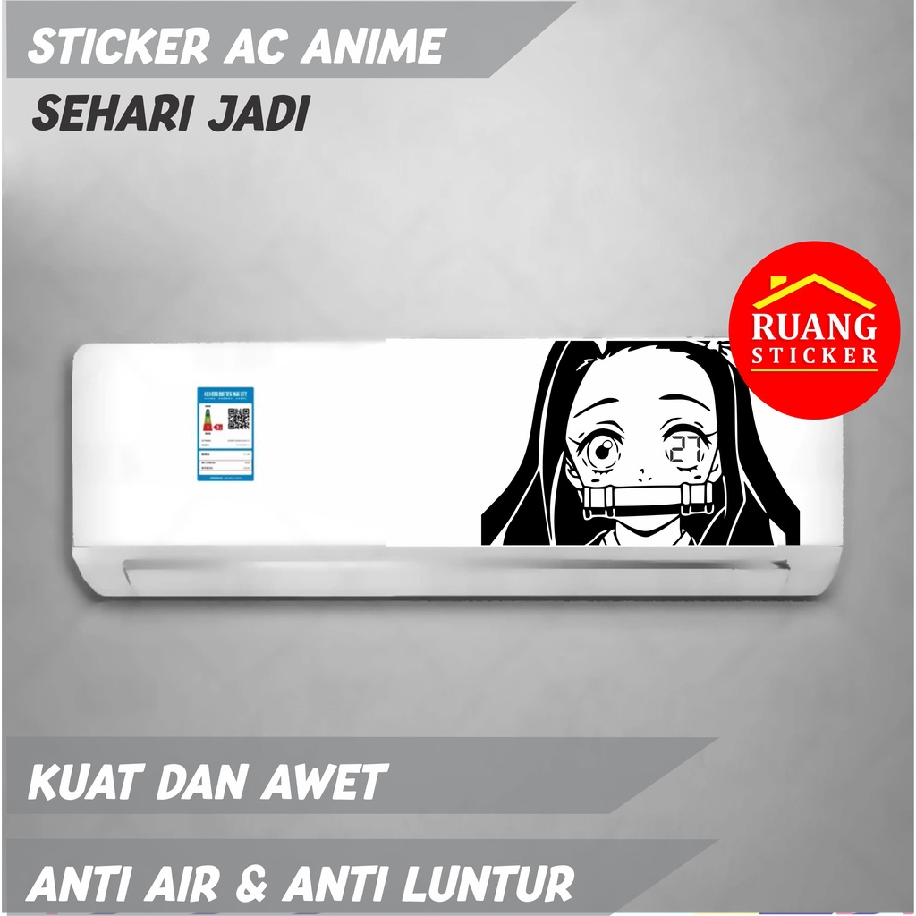 STIKER AC AIR CONDITIONER ANIME GOKU ONE PIECE JUJUTSU KAISEN LUFFY GOJO HOLOGRAM/NON HOLOGRAM CUSTOM STICKER