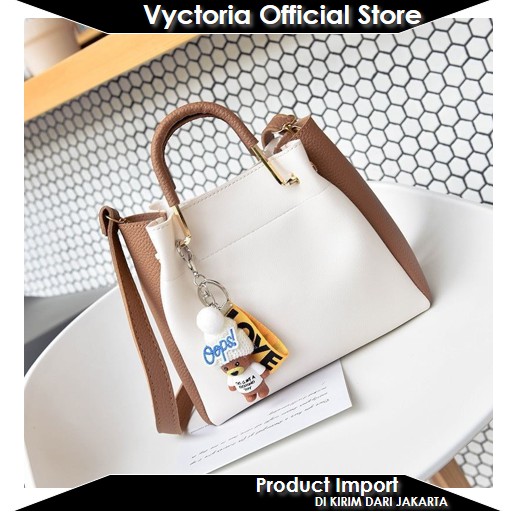 (COD) Vyctoria VOS096 Tas Selempang Wanita 2in1 Fashion Import Grosir Promo BQ2241 B096 EL566 LT1593 2241 1593 566