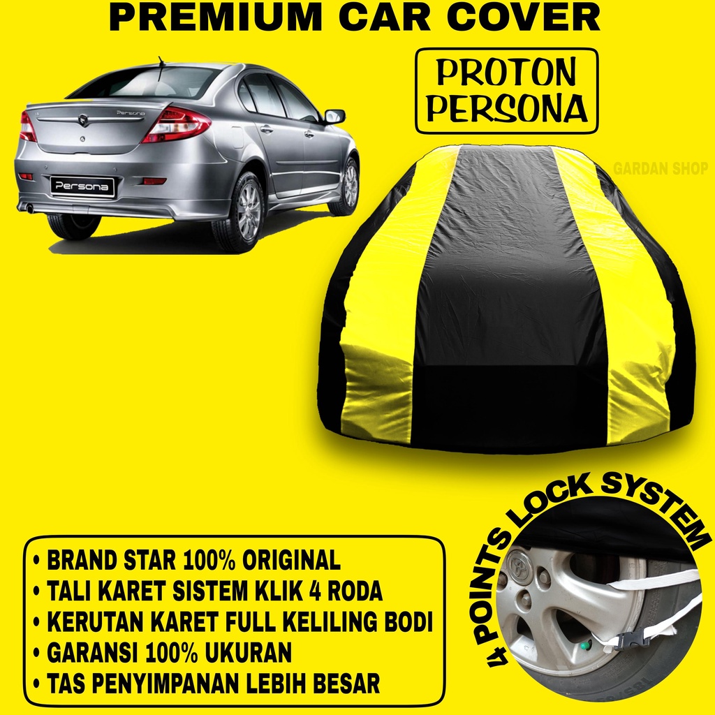 Body Cover PROTON PERSONA Sarung Strip KUNING Penutup Pelindung Bodi Mobil Proton Persona PREMIUM