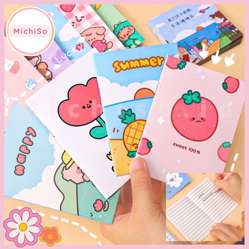 

Michiso.id Mini Notes Korean | buku tulis mini 32lbr | buku kecil | buku saku | mini notes