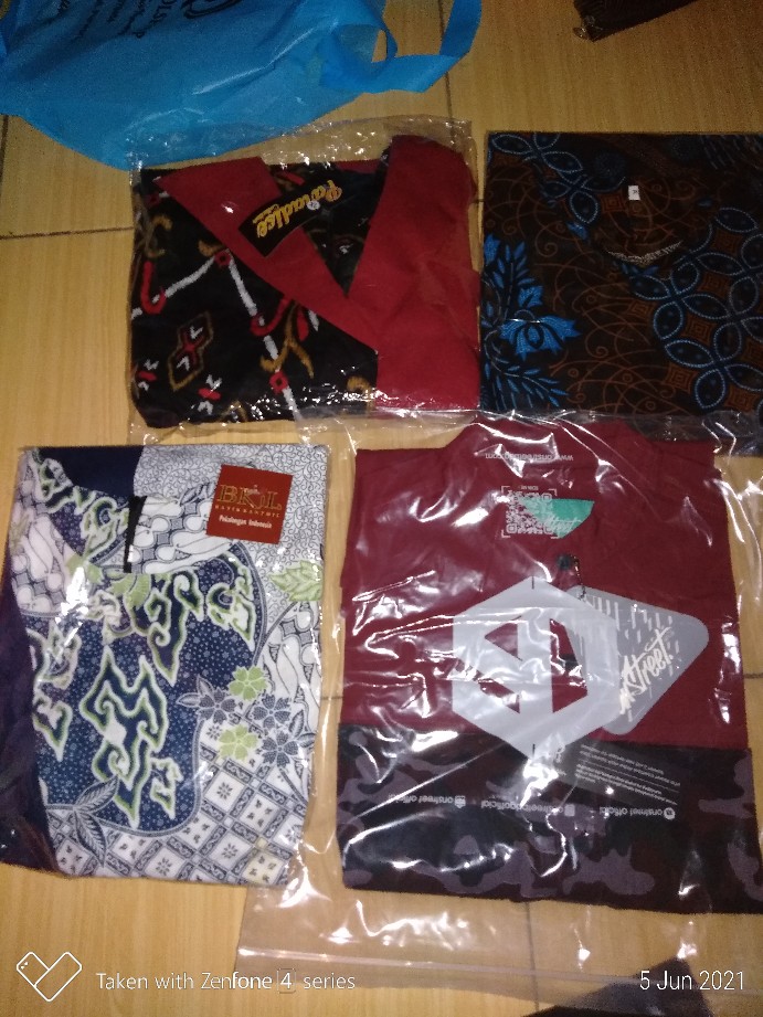 Tey-17 Batik Wanita Asj Sa Hrb026 Kenongo Kemeja Tosca Pendek