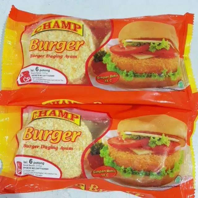 

Champ Burger Ayam isi 6 *FrozenFood.*