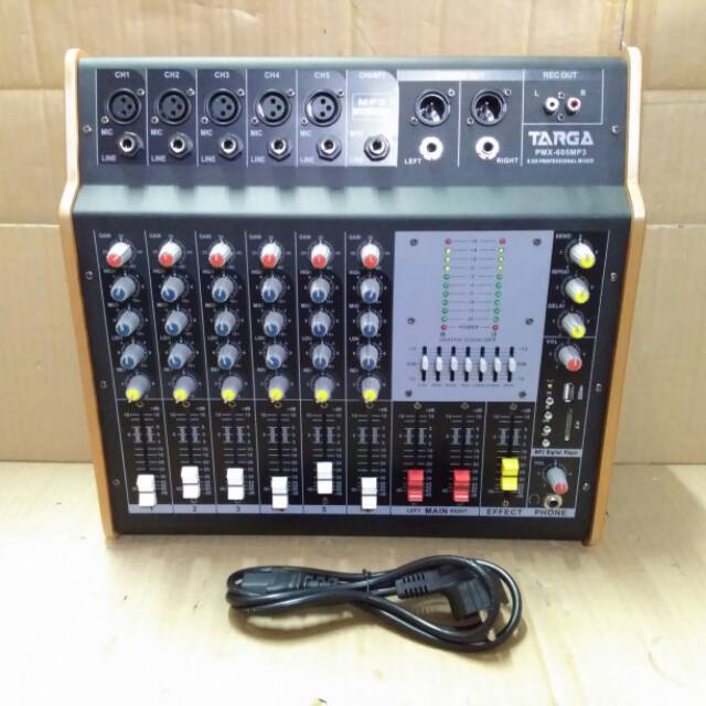 POWER MIXER AUDIO 6 CHANNEL TARGA PMX 605MP3