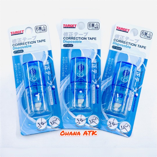 

Correction Tape Oval Target CT-602B 6 meter Tip X Kertas