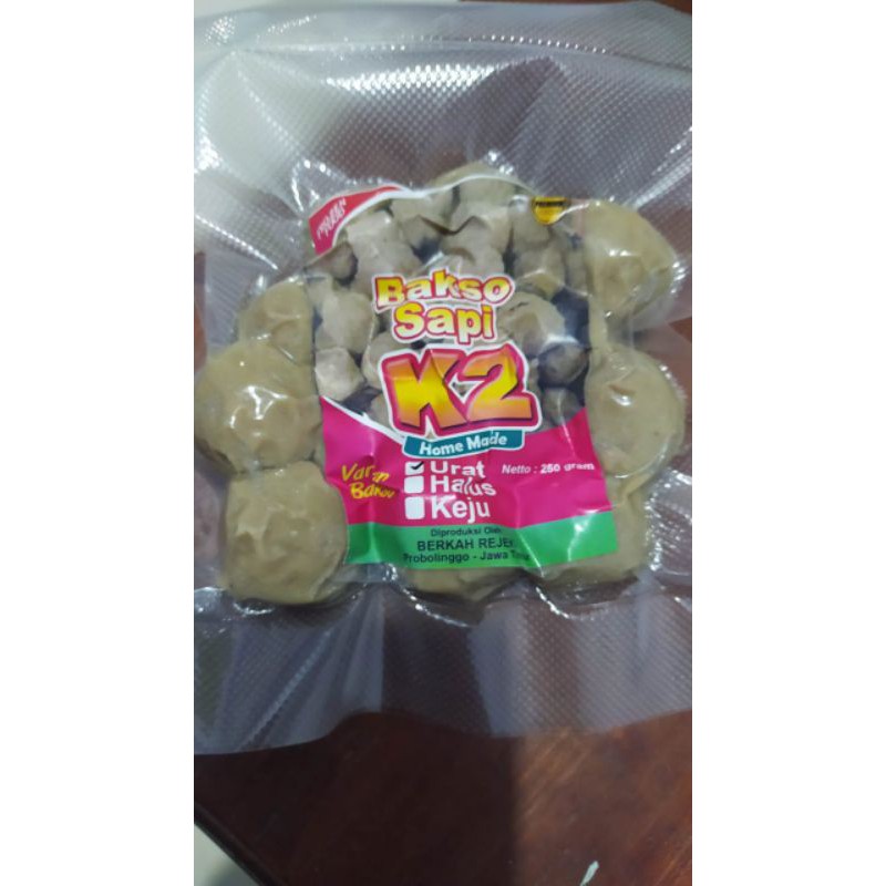 

Frozen bakso sapi K2 , Urat,Halus,Keju