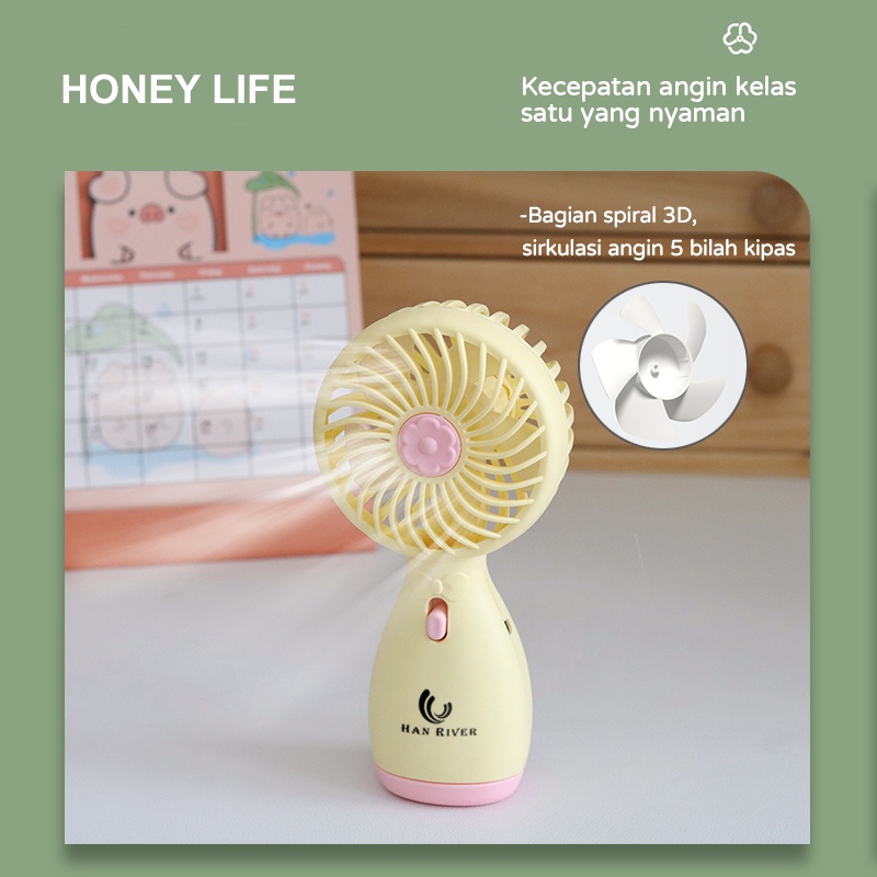 KIPAS ANGIN MINI GENGGAM Cute / Kipas Lipat PORTABLE / Mini Fan