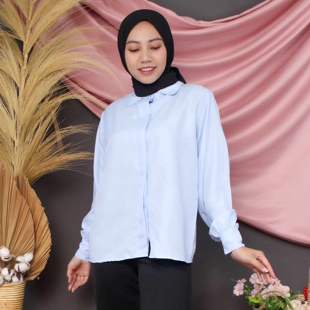 Rx Fashion-Baju Atasan Wanita / Giovani Shirt-SOFTBLUE