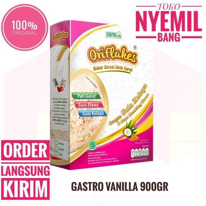 

(COD) ORIFLAKES GASTRO VANILLA 900GR SEREAL UMBI GARUT GERD ASAM LAMBUNG