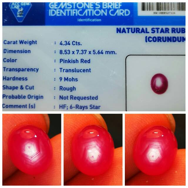 Batu Natural Star Ruby (Corundum) exclusive