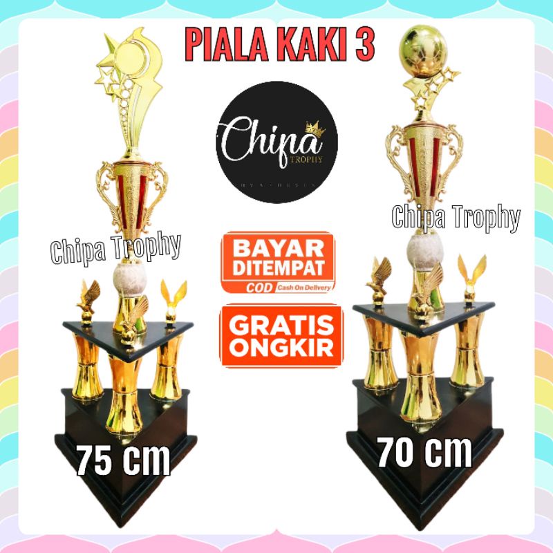 PIALA KAKI 3 MARMER GARIS