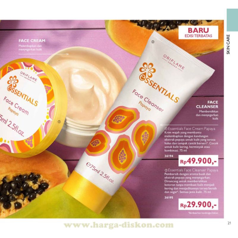 Essentials Papaya Face Cleanser// Essentials Papaya Face Cream