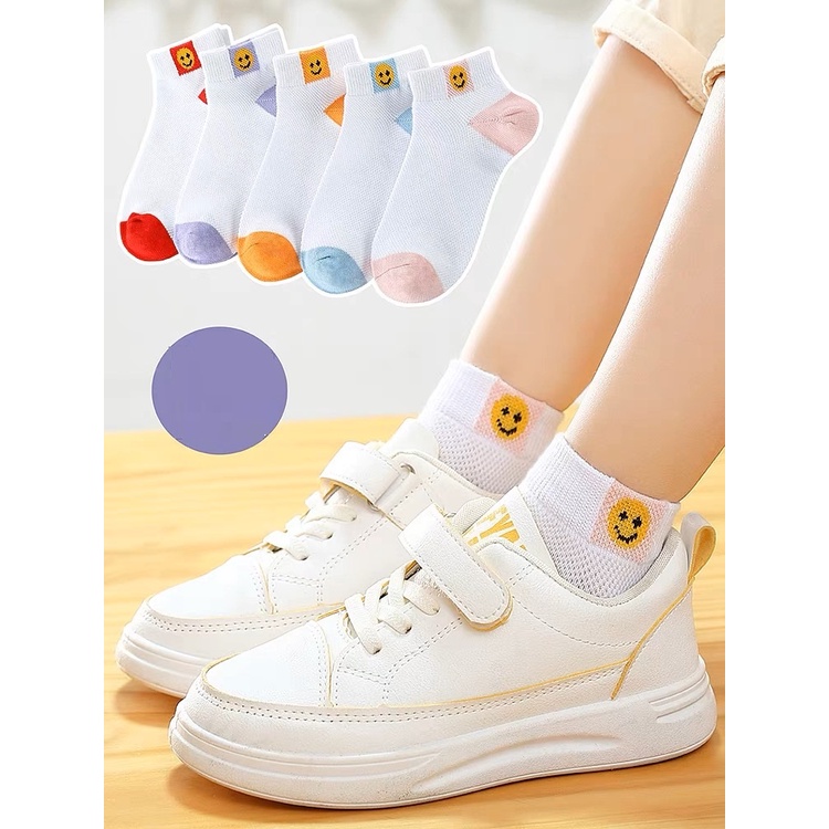 Kaos Kaki Original Kaus Kaki Pendek Semata Kaki Sock Anti Bakteri Anak Size Kecil Smiley Smile Socks