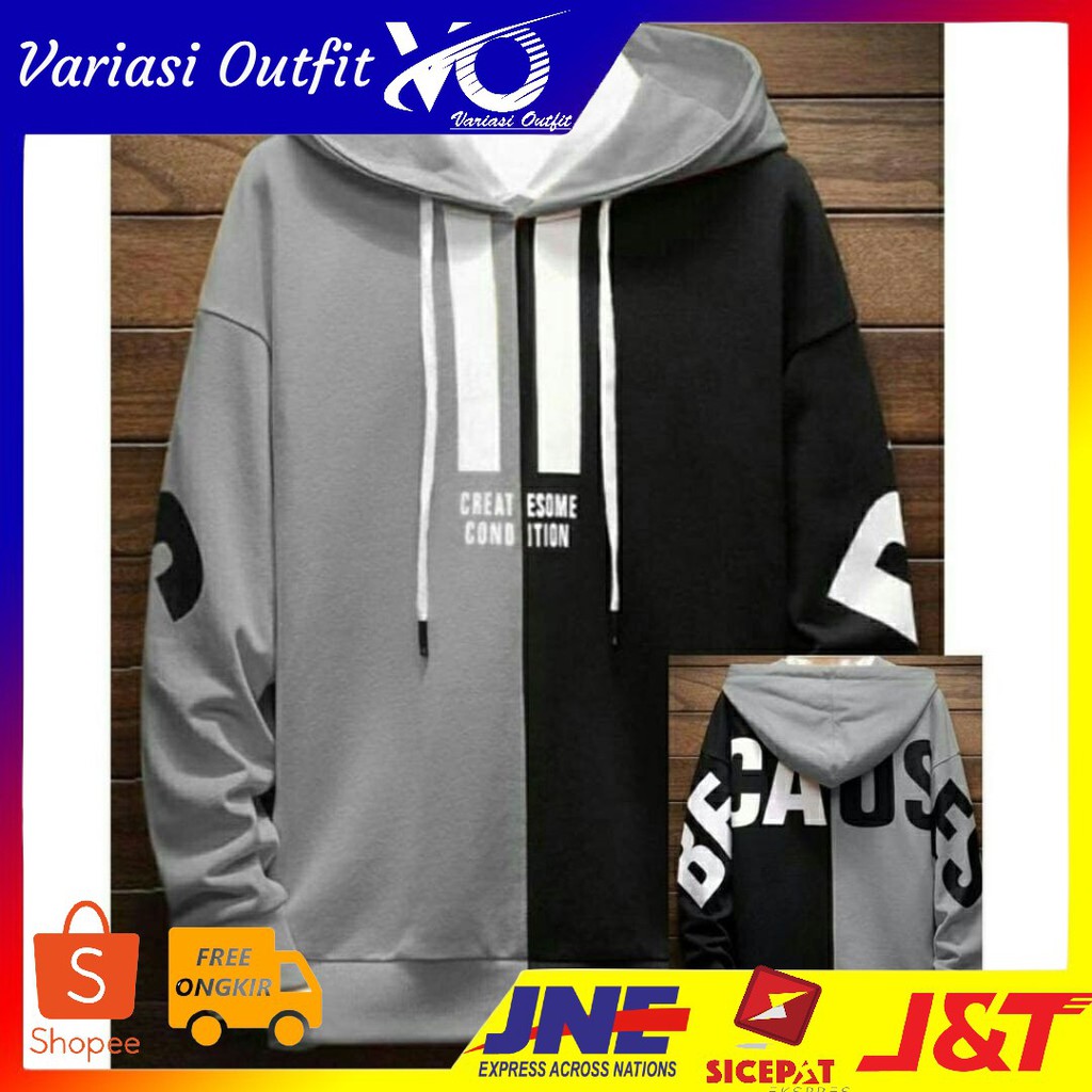 [SWEATER HOODIE SEBASTIAN GREY RO]Sweater pria babytery grey