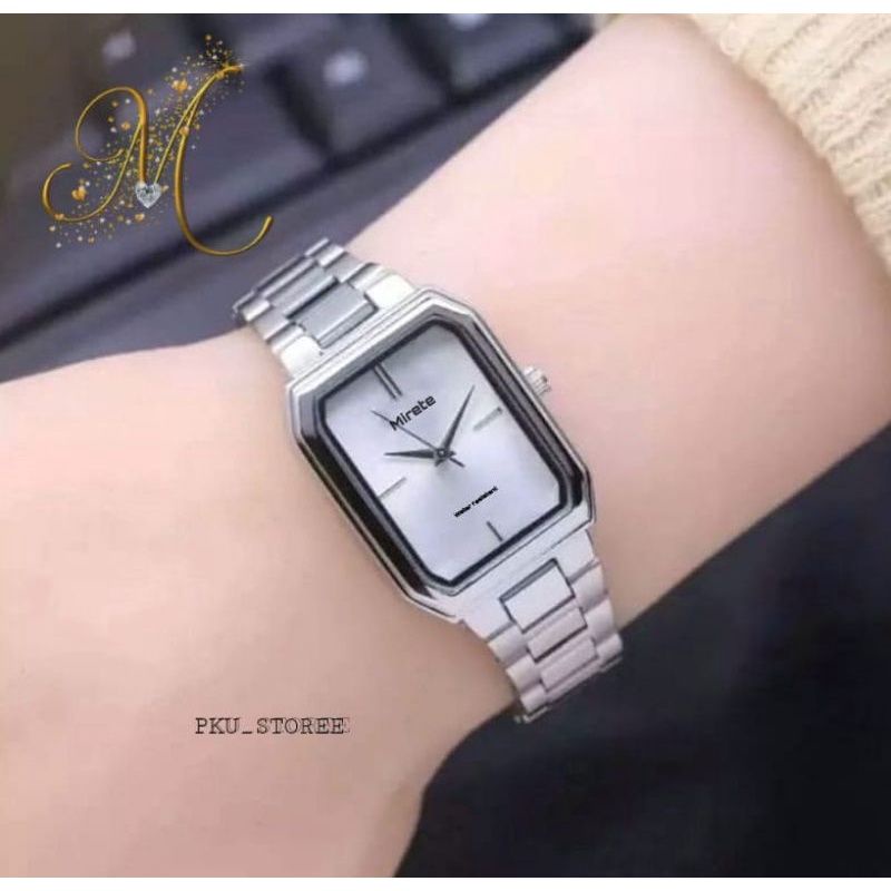 TERLARIS☑️ Jam tangan wanita cantik Elegan strap stainliss bayar di tempat free batre cadangan/jam tangan cewek murah/jam tangan Wanita simple//jam tangan wanita elegan//jam tangan wanita  anti karat //jam tangan wanita kekinian trend bisa bayar di tempat