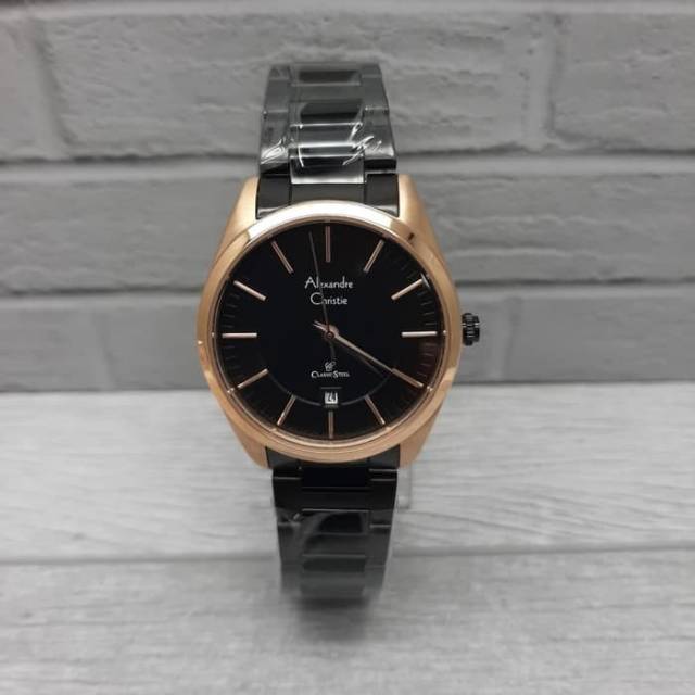 ALEXANDRE CHRISTIE WANITA AC 8579 LD ORIGINAL ( BLACK ROSEGOLD )