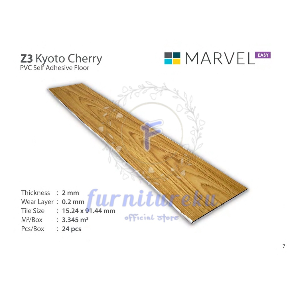 Vinyl Stiker Marvel Flooring Tebal 2mm waterproof dan self-adhesive lantai parket flooring furniture
