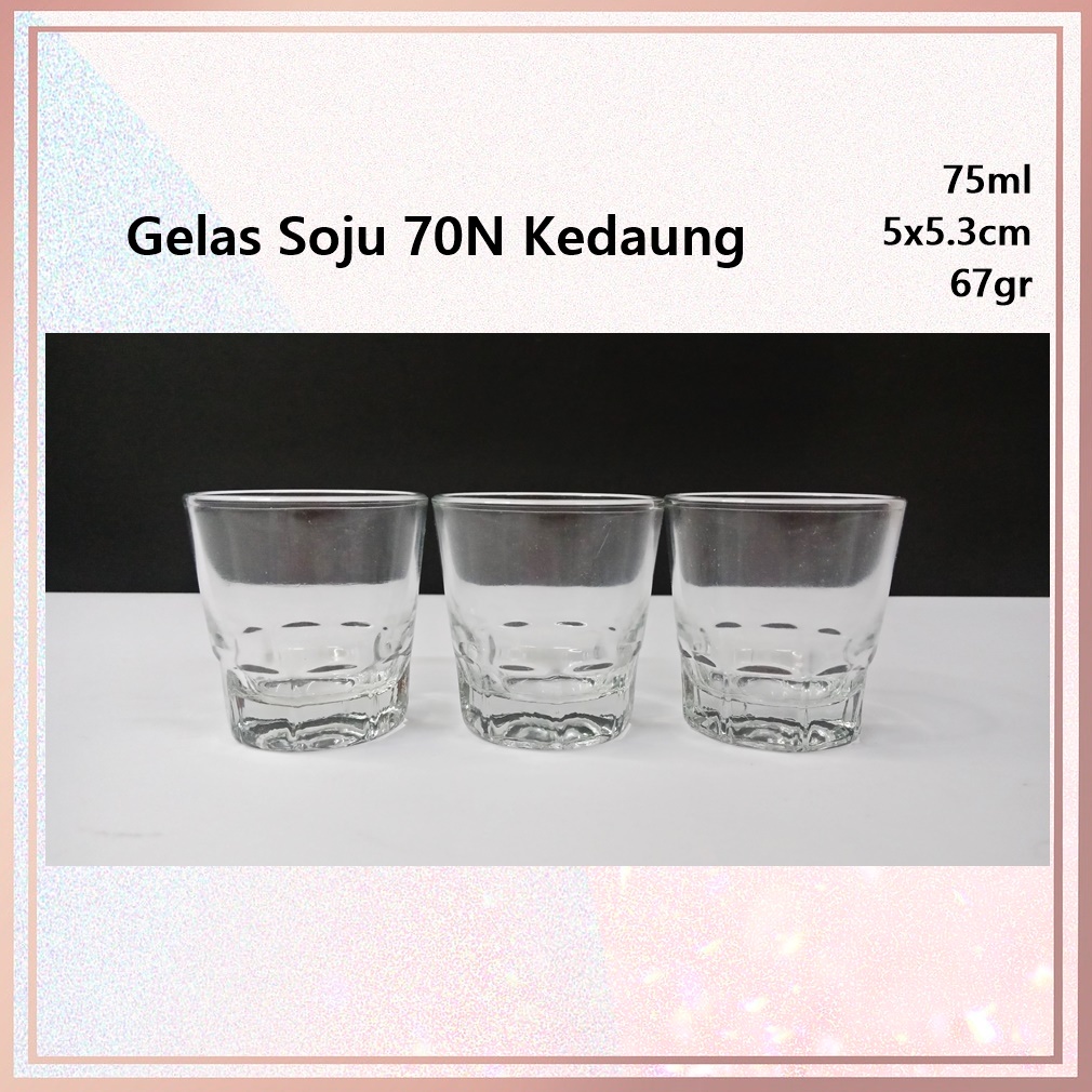 [1pcs] Gelas Soju/Gelas Sloki/Gelas Shot/Shot Glass 75ml 100ml