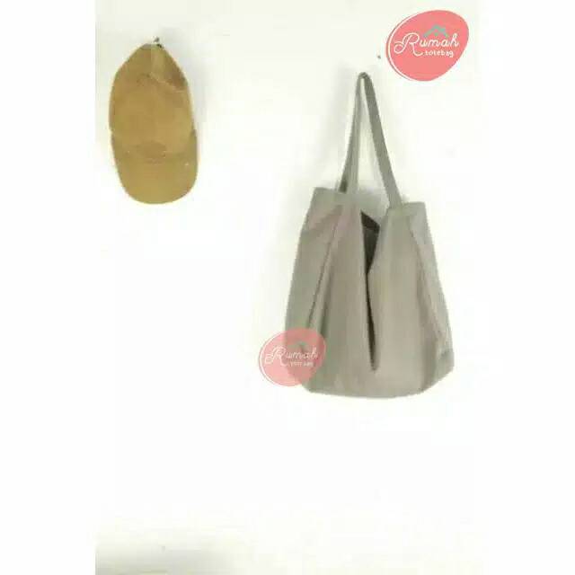 Tote Bag Nudie Baggy Canvas Polos / Tas Totebag