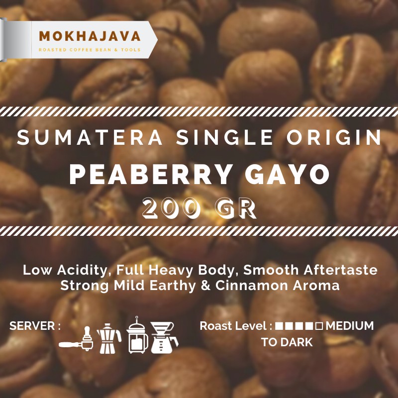 

Super Peaberry Gayo 200gr Single Origin Arabica Coffee 200 gr Biji Kopi Arabika