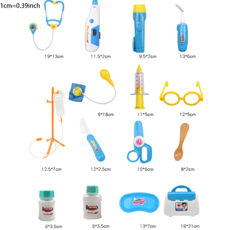 Mary Paket 15Pcs Mainan Simulasi Alat Medis Dengan Demam Berpura-Pura Bermain Akses Dokter Interaktif &amp; Edukasi