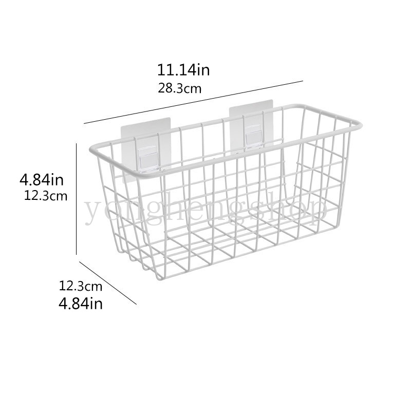 Rak Keranjang Penyimpanan Organizer Bahan Besi Tempa Untuk Dapur / Kamar Mandi