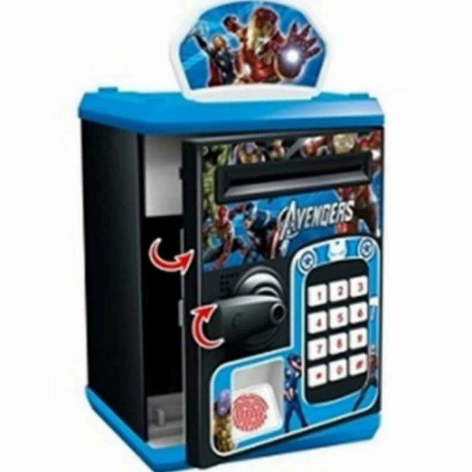 

Mainan Edukasi anak Celengan ATM Brankas Avengers