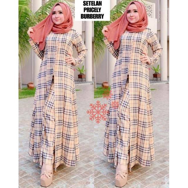 SETELAN PRICELY BURBERRY WANITA