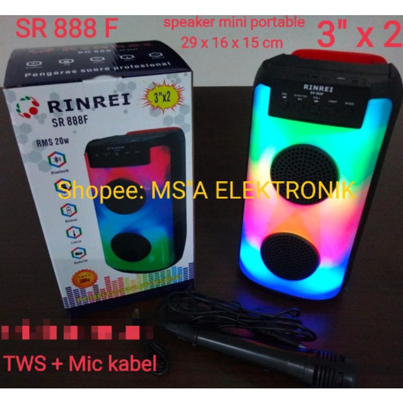 Speaker Rinrei 888 F (TWS) / Speaker Mini Portable