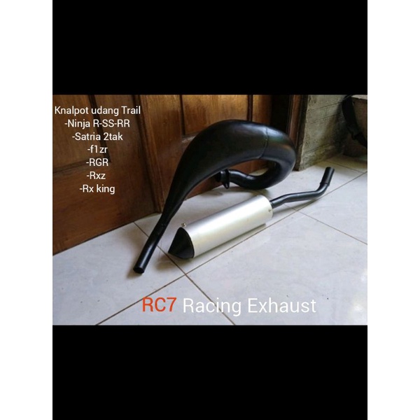 Knalpot Udang Trail Ninja ,RX king ,Satria ,f1zr ,RGR, Rxz