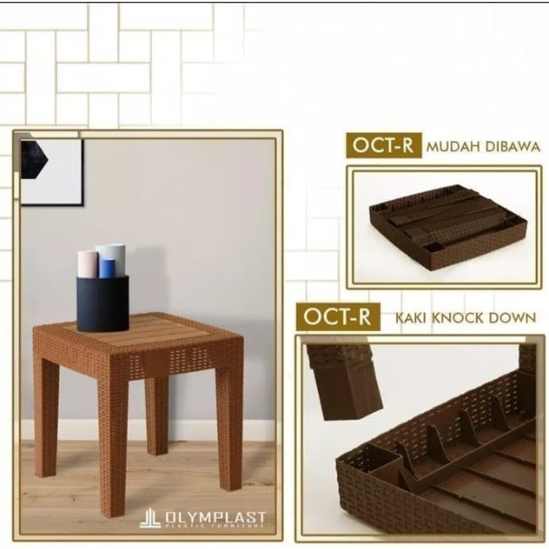 Meja Tamu Plastik Tamu Teras / Coffee Table  OCT-R - Olymplast