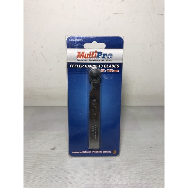 feeler gauge 13 blades multipro / fuller gauge 13 blades / puller gauge 13 blades / alat ukur kerapatan / kunci stel klep / alat ukur celah klep / feeler gauge multipro