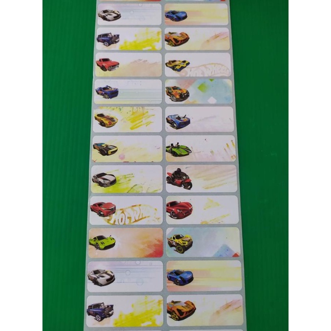 

(BISA COD) Label Nama Waterproof - Hotwheels SALE Kode 1091