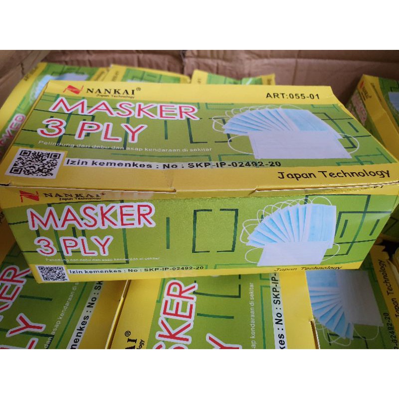 Masker 3ply Headloop 3 ply masker/ masker kesehatan masker debu